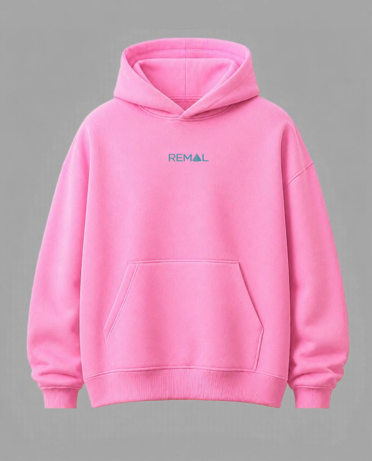 Basic Pink Hoodie Center Logo