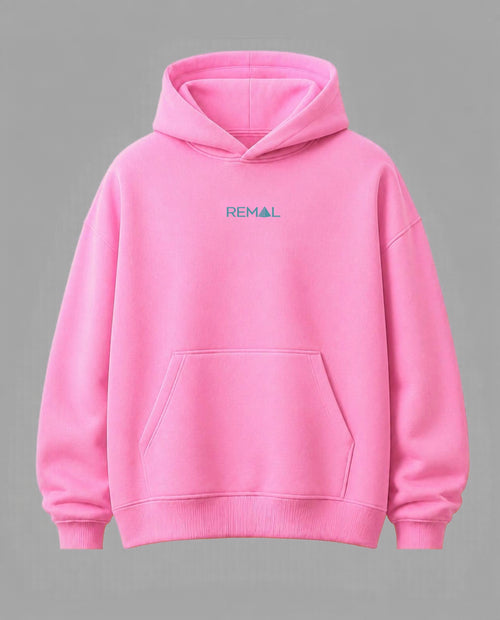 Basic Pink Hoodie Center Logo