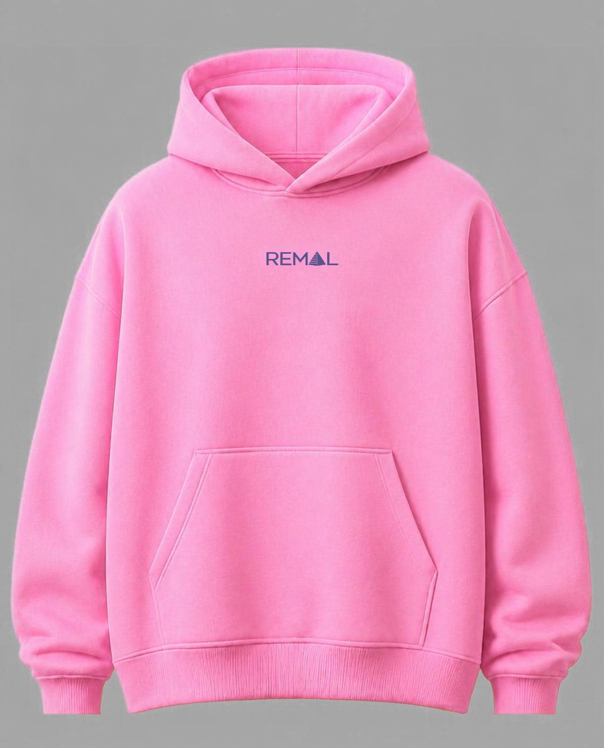Basic Pink Hoodie Center Logo