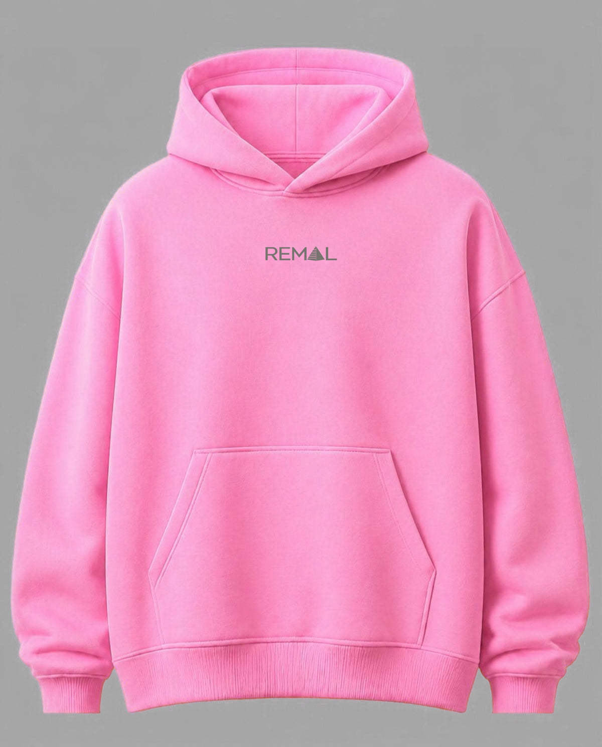Basic Pink Hoodie Center Logo